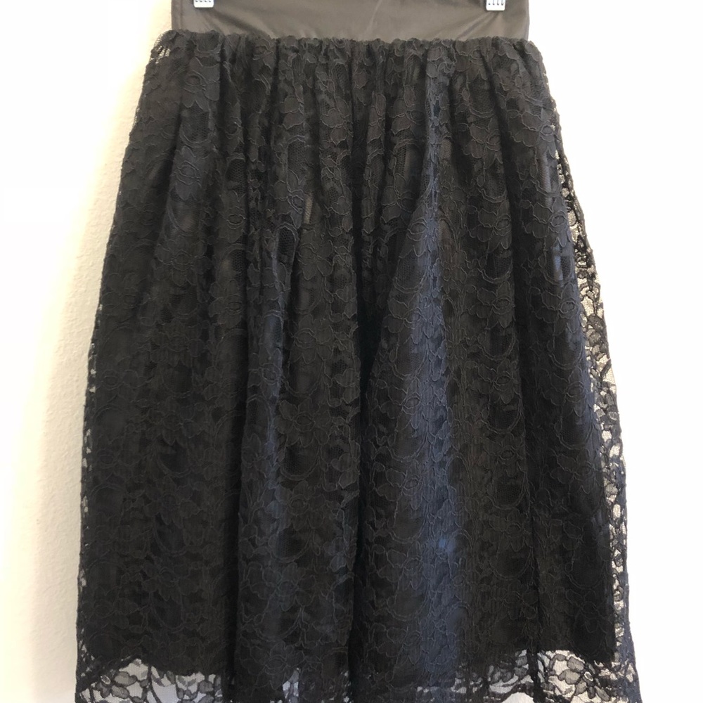 Francesca Skirt Black Lace With Bow